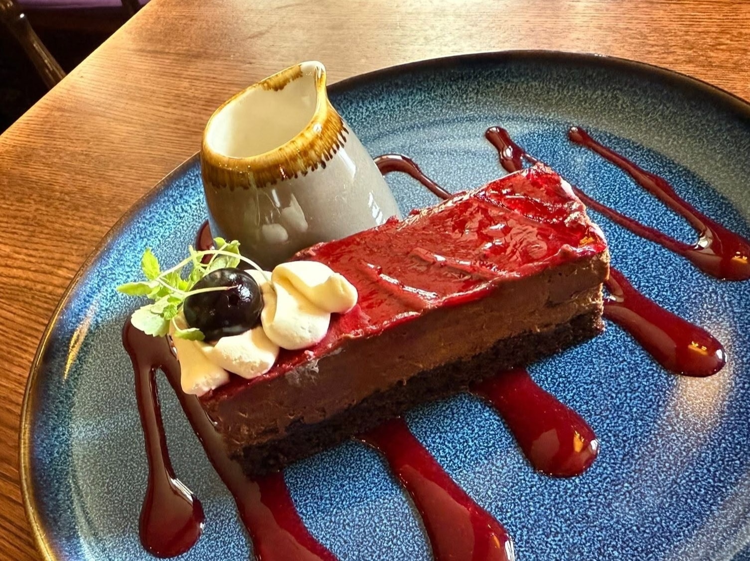 Seasonal dessert served at The Whitehall in Llandovery