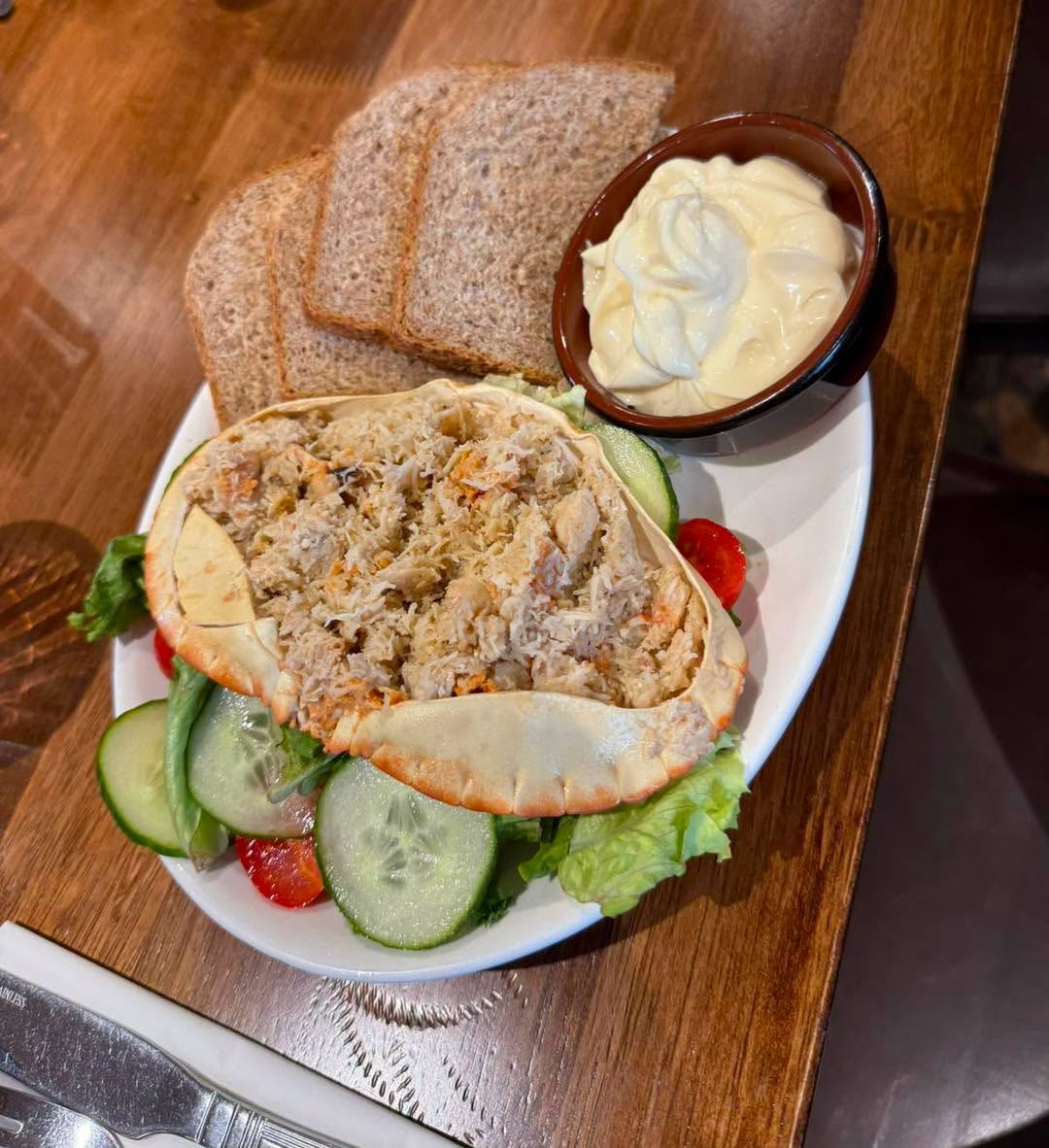 Seasonal dish prepared in The Whitehall kitchen in Llandovery
